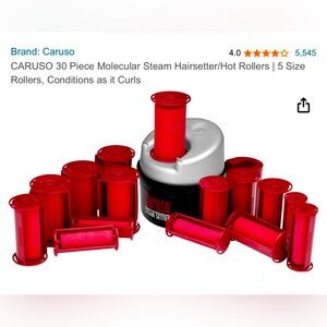 CARUSO 30 Piece Molecular Steam Hairsetter/Hot Rollers | 5 Size Rollers